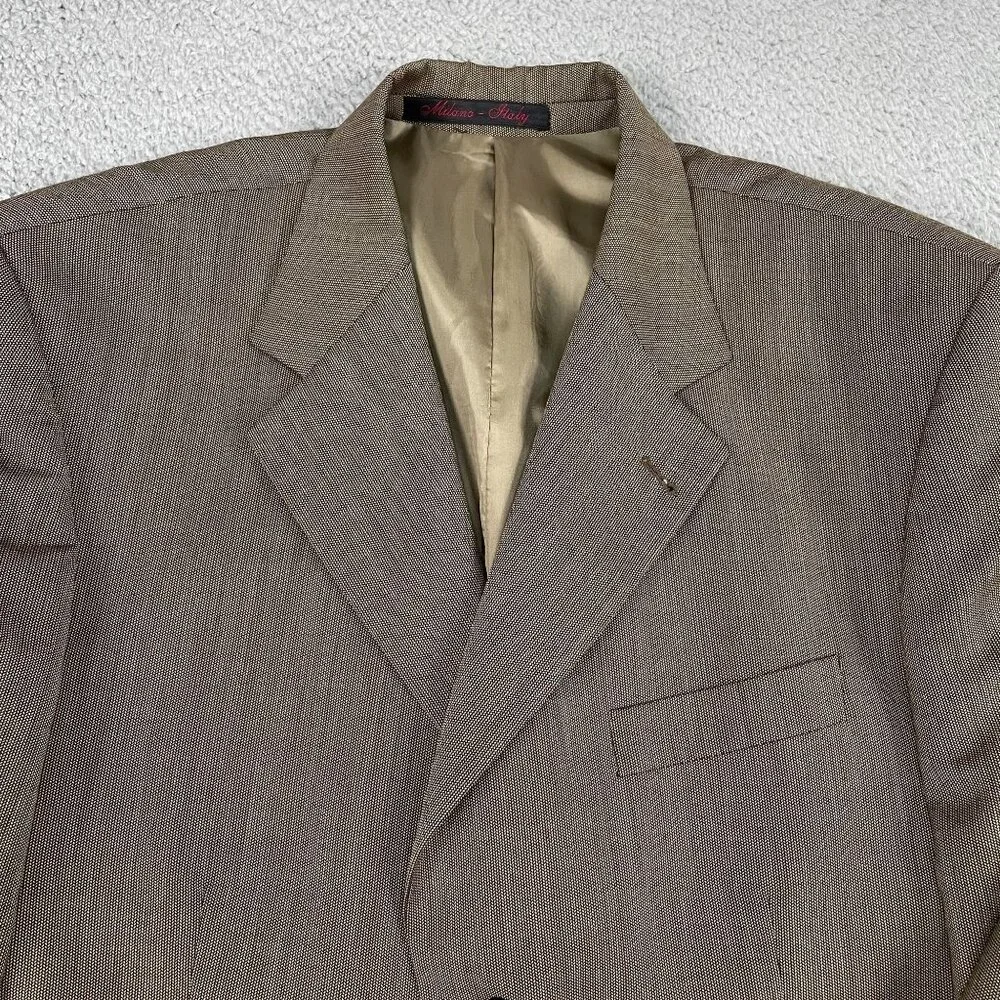 Giorgio Cosani‎ Super 110 Wool w/ Cashmere Blend Brown Blazer Sz 42L (READ)